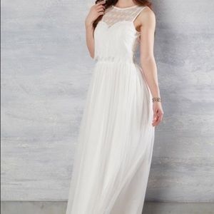 New Mystic White Lace Tulle Maxi Wedding Dress 1X